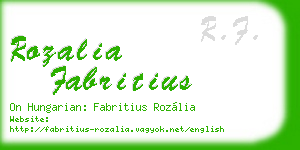 rozalia fabritius business card
